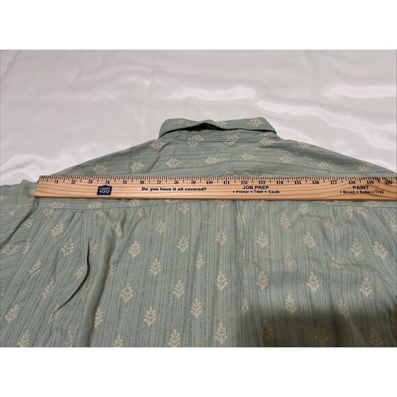 Tommy Bahama Silk Hawaiian Camp Shirt L Mint Green Floral Short Sleeve Button Up - Picture 13 of 16